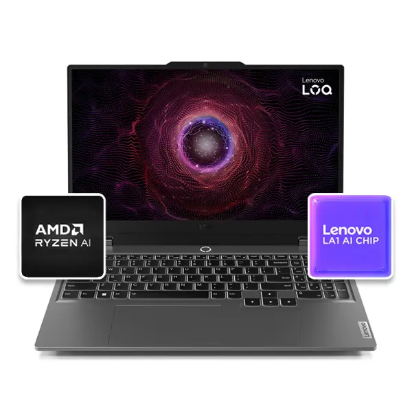 Lenovo LOQ 15AHP9 15" FHD R7-8845HS 16GB DDR5 512GB SSD RTX4060-8GB WiFi6 W11H Grey