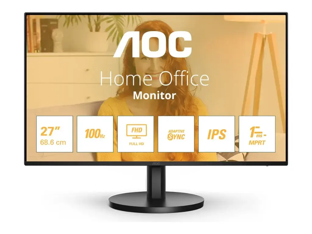 Moniteur AOC 27" Basic-Line Noir, 100 Hz, HDMI, VGA, Audio
