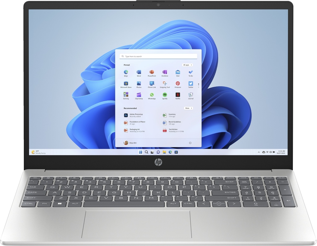 HP Laptop 15-fd0157nb 15" FHD C5-120U 16GB DDR5 512GB SSD WiFi6 W11H Silver